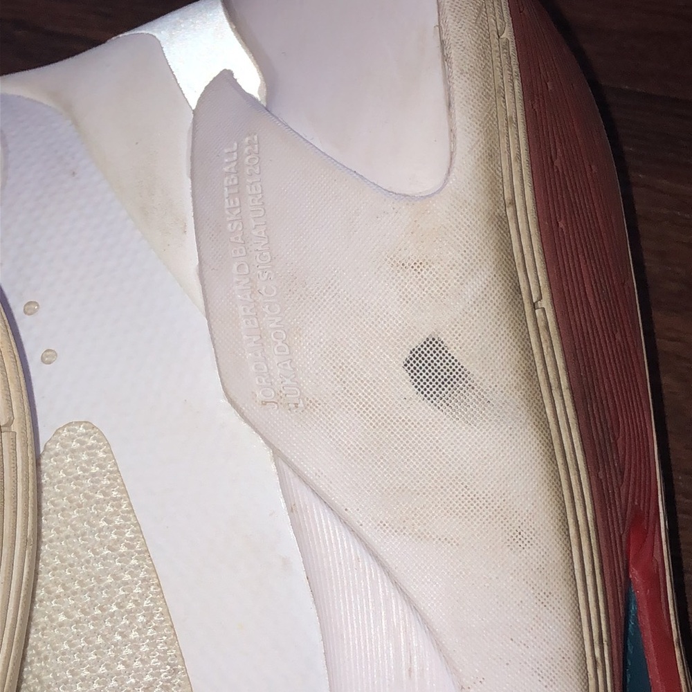 Size 7 Youth 7Y Jordan Brand Luka Doncic White and Blue Athletic Sneakers - Picture 8 of 14